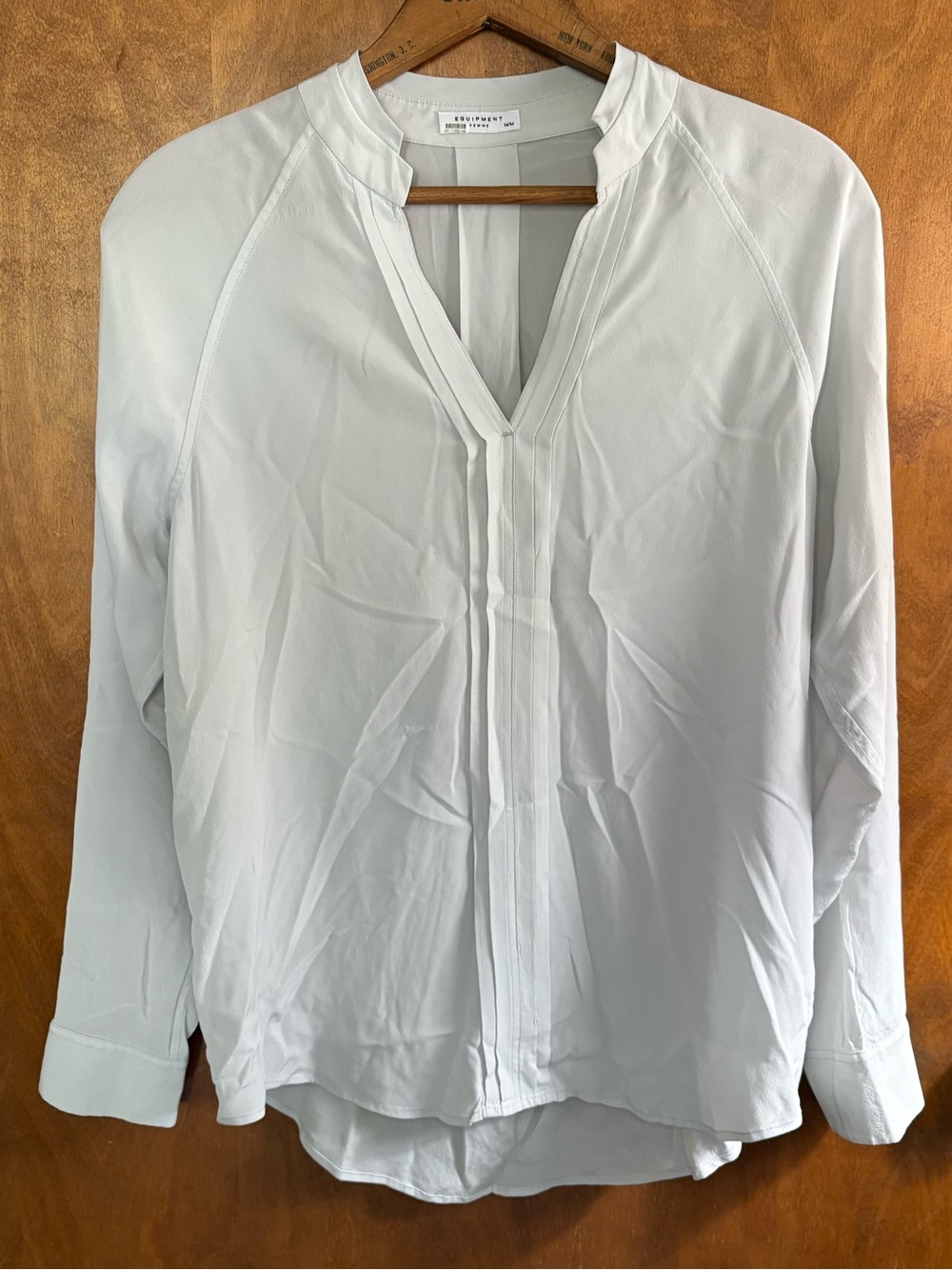 Equipment Femme 100% Silk Gray Blouse Top Old Money Office Work Minimalist Sleek